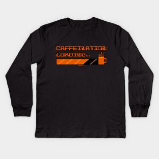 Retro Caffeine Meter Kids Long Sleeve T-Shirt